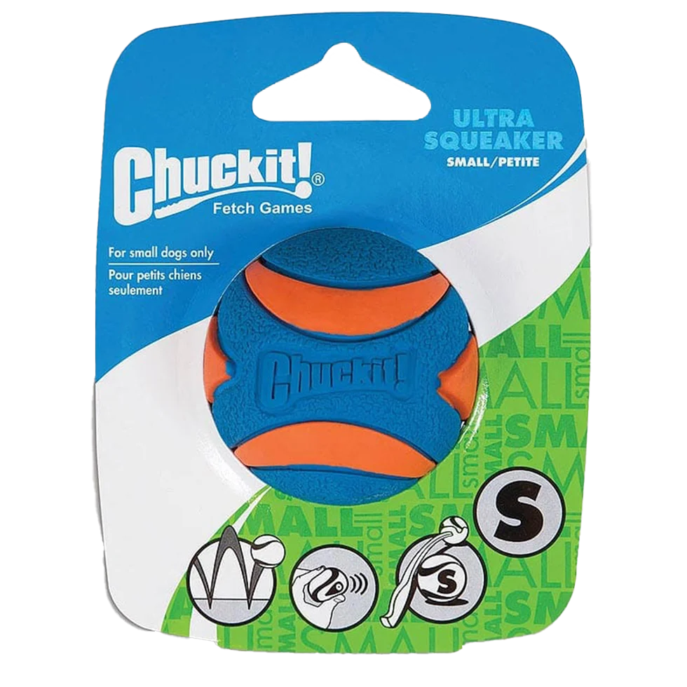 Pallina per cani in gomma con squeaker S, ø 5 cm, 1 pezzo – Chuckit! Ultra Squeaker Ball - immagine 1