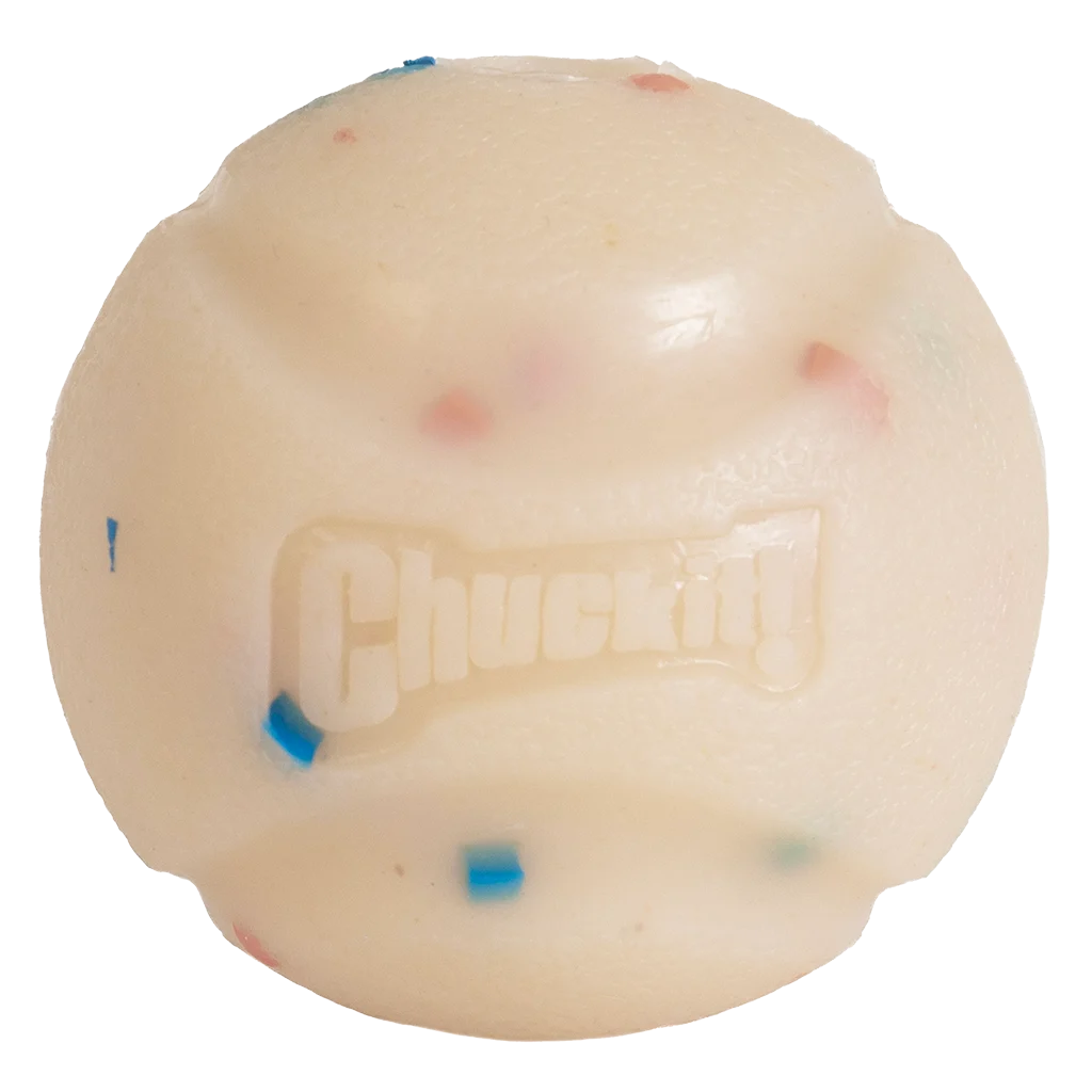 Palla per cani profumata alla vaniglia, M 6 cm – Chuckit! Birthday Fetch Ball - immagine 3