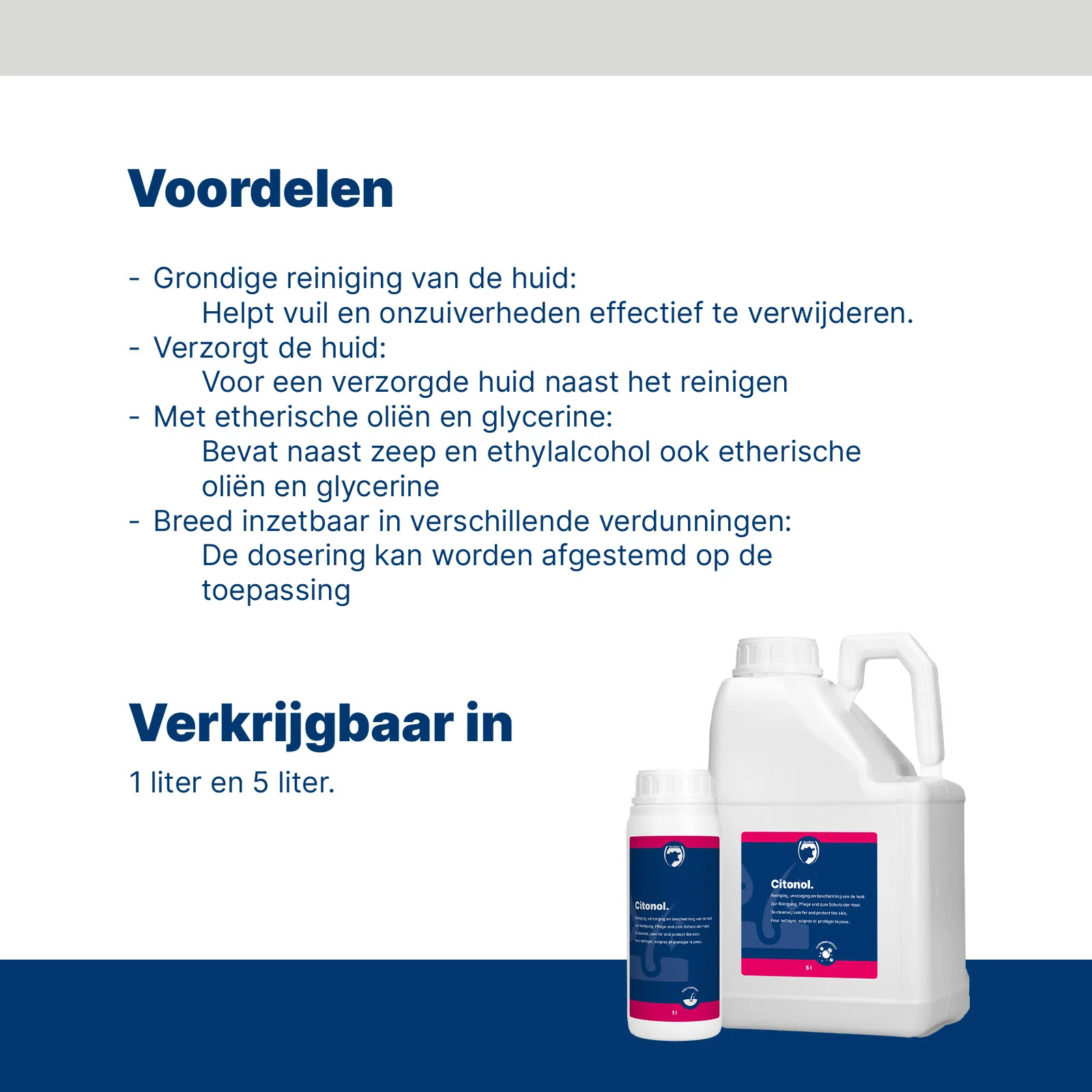 Detergente per la cute dei capezzoli e gli unghioni, 5 l – Excellent Citonol - immagine 4