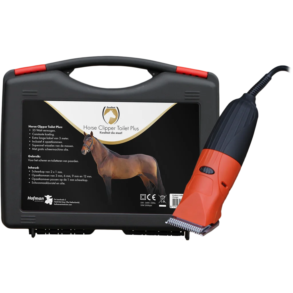 Tosatrice per cavalli con 4 pettini distanziatori, 35 W – Excellent Horse Clipper Toilet Plus - immagine 1