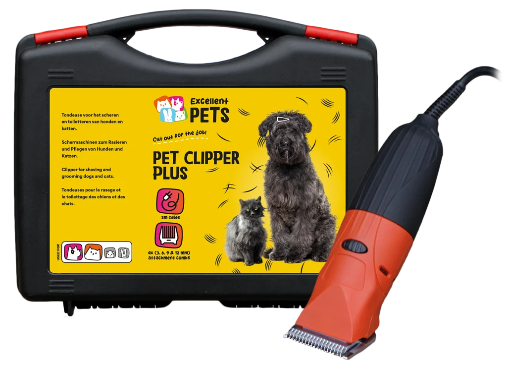 CLIP006.png Tosatrice per cani da 35 W con 4 pettini distanziatori – Excellent Pet Clipper Plus - immagine 1