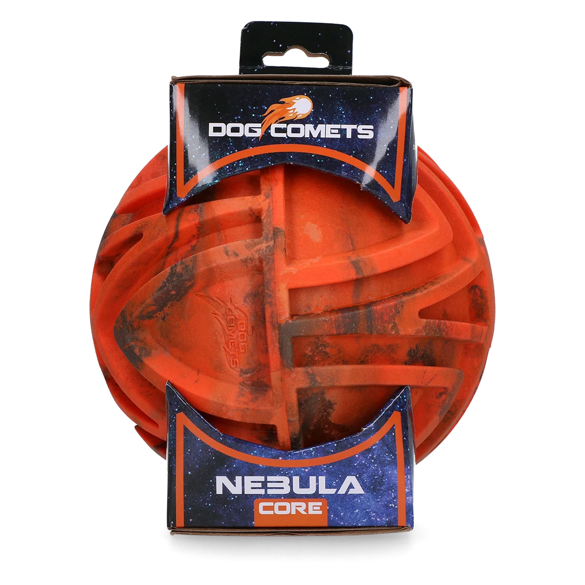Palla da riporto con rilievi e rimbalzo imprevedibile, arancione, Ø 18 cm – Dog Comets Nebula Core - immagine 1
