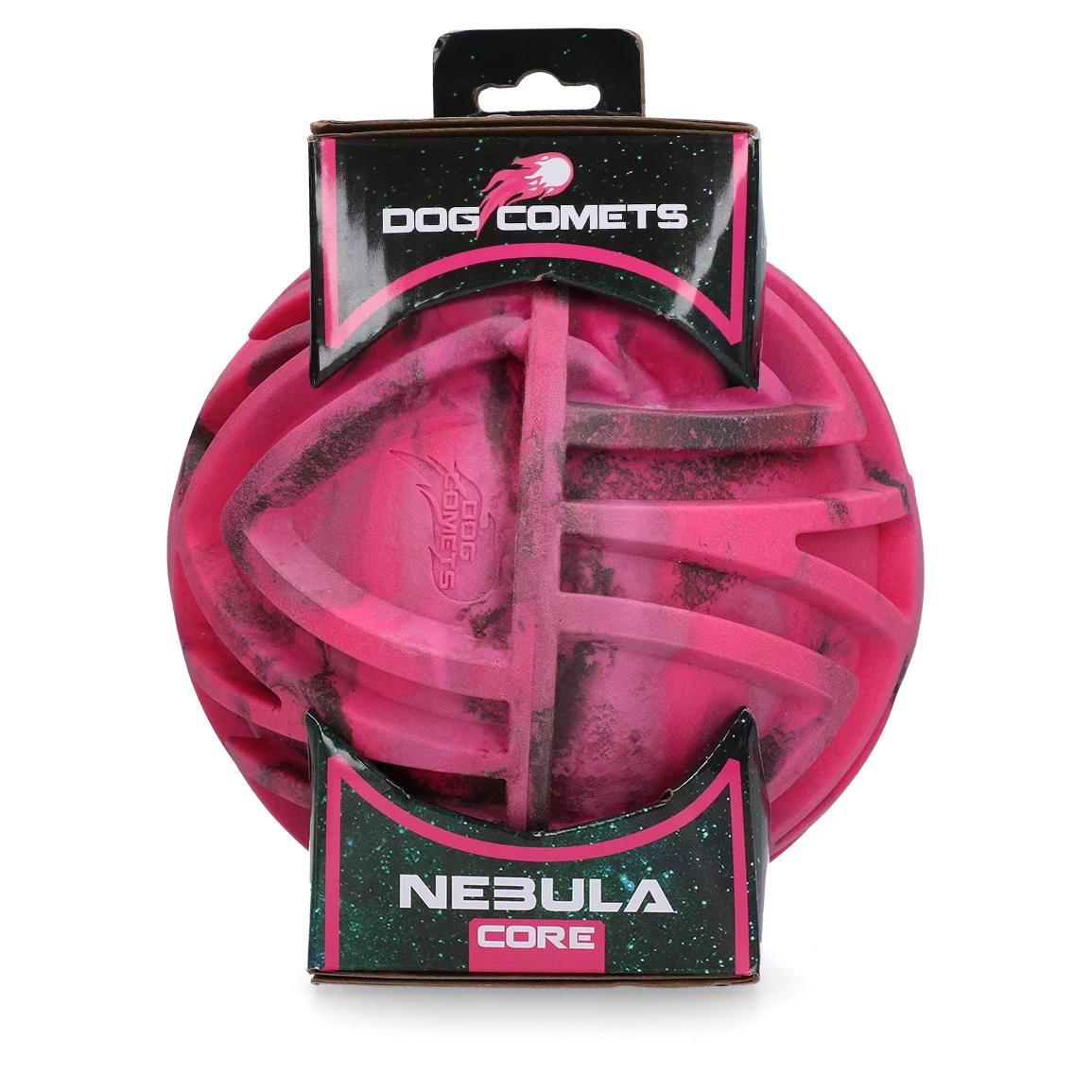 Palla da riporto con rilievi e rimbalzo imprevedibile, rosa, Ø 18 cm – Dog Comets Nebula Core - immagine 1