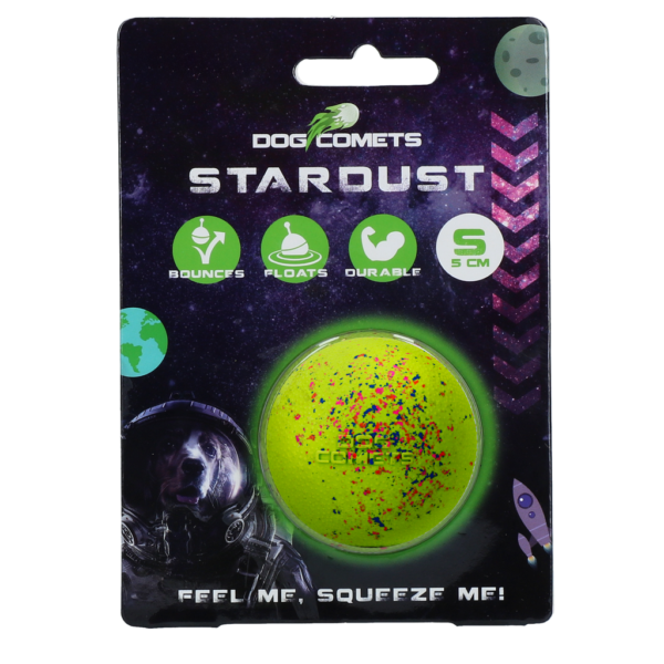 Pallina per cani in gomma S, 5 cm, verde – Dog Comets Stardust