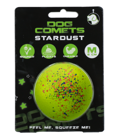 Palla per cani in gomma M, 6 cm, verde – Dog Comets Stardust