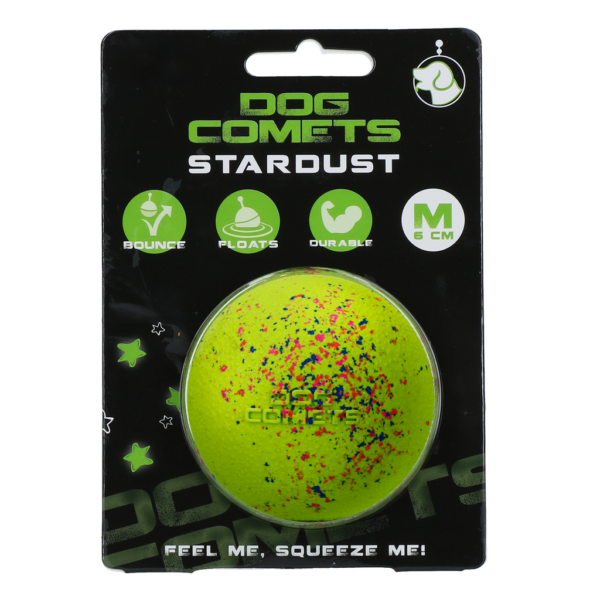 Palla per cani in gomma M, 6 cm, verde – Dog Comets Stardust