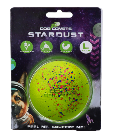 Palla in gomma per cani L, 7,5 cm, verde – Dog Comets Stardust