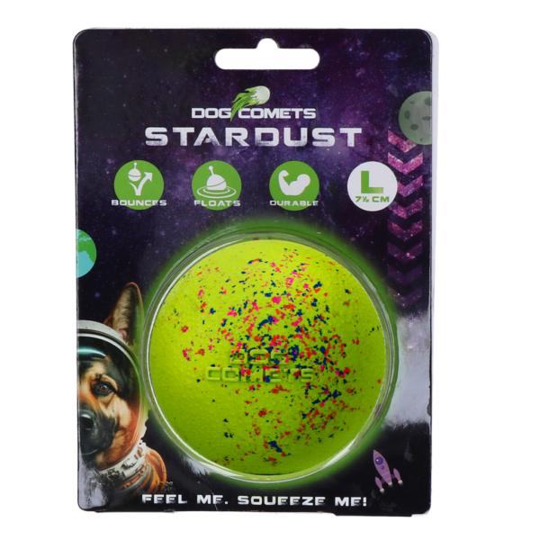 Palla in gomma per cani L, 7,5 cm, verde – Dog Comets Stardust