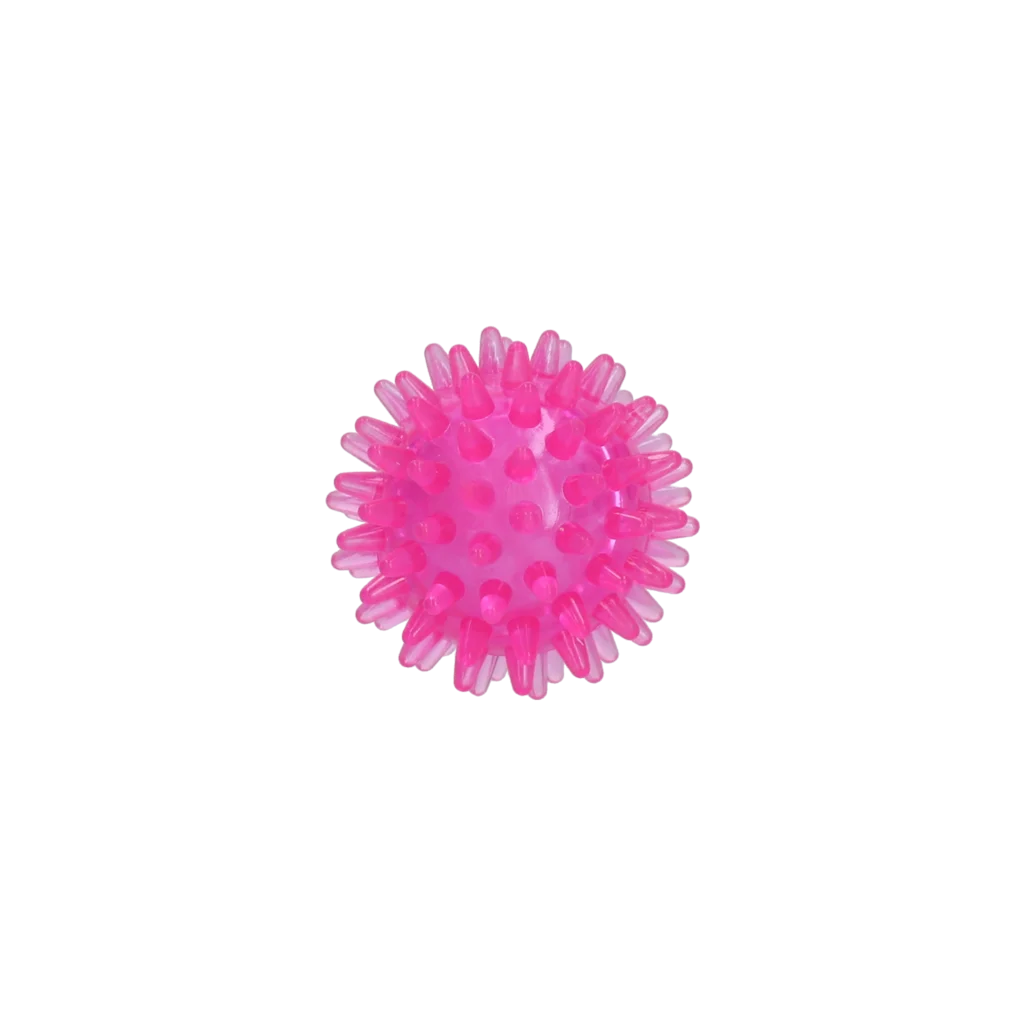 Palla per cani con aculei e gioco sonoro, S 5 cm, rosa – Dog Comets Exoplanet - immagine 2