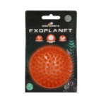 Palla per cani con punte e squeaker, M 8 cm, arancione – Dog Comets Exoplanet