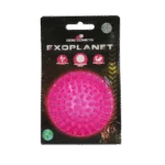 Palla per cani con spuntoni e squeaker, M 8 cm, rosa – Dog Comets Exoplanet