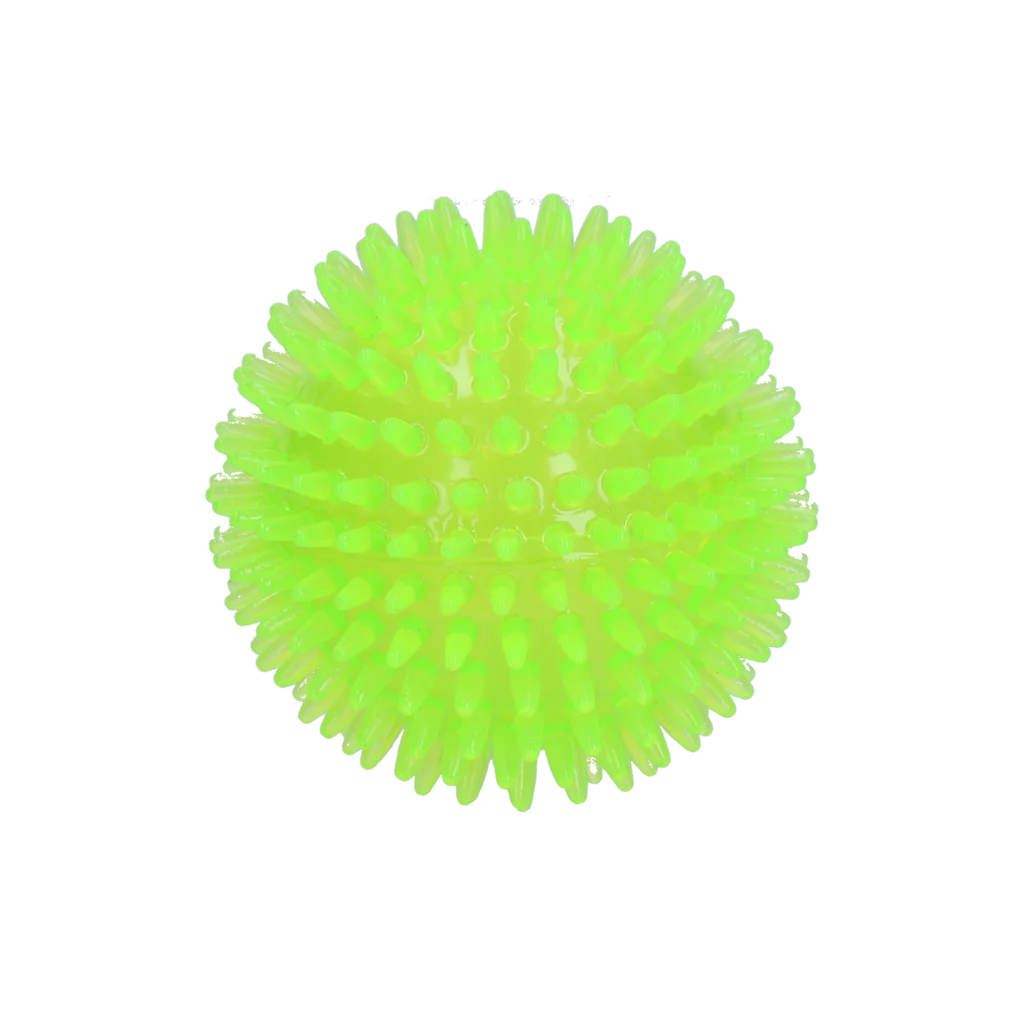 Palla per cani con punte e squeaker, M 8 cm, verde – Dog Comets Exoplanet - immagine 2
