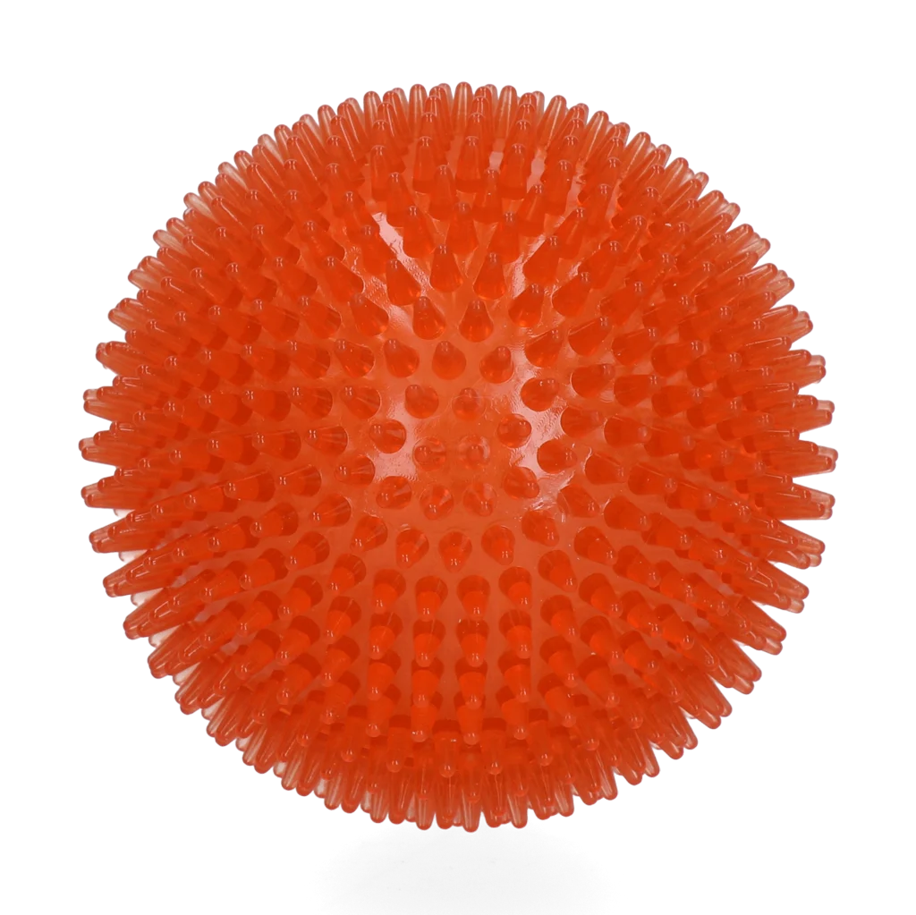 Palla riccio per cani con squeaker, arancione L, 10,5 cm – Dog Comets Exoplanet - immagine 2