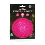 Palla per cani con punte e squeaker, L 10,5 cm, rosa – Dog Comets Exoplanet