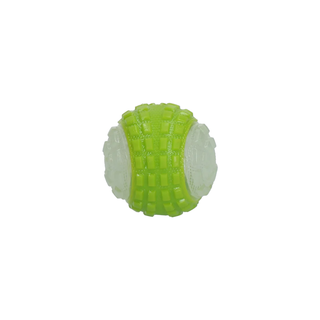 Pallina per cani con parte luminosa e squeaker S, 5 cm, verde – Dog Comets Glow In The Dark Moon Bal - immagine 3