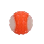 Pallina luminosa per cani con squeaker, M 7,5 cm, arancione – Dog Comets Glow In The Dark Moon Bal - immagine 3