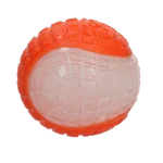 Palla luminosa per cani con sonaglio, L 10 cm, arancione – Dog Comets Glow In The Dark Moon Bal - immagine 2