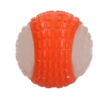 Palla luminosa per cani con sonaglio, L 10 cm, arancione – Dog Comets Glow In The Dark Moon Bal - immagine 3