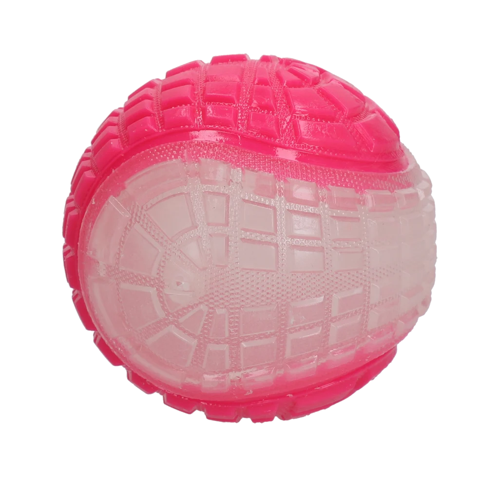 Palla luminosa per cani con fischietto, L 10 cm, rosa – Dog Comets Glow In The Dark Moon Bal - immagine 2