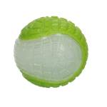 Palla luminosa per cani con sonaglio, L 10 cm, verde – Dog Comets Glow In The Dark Moon Bal - immagine 2