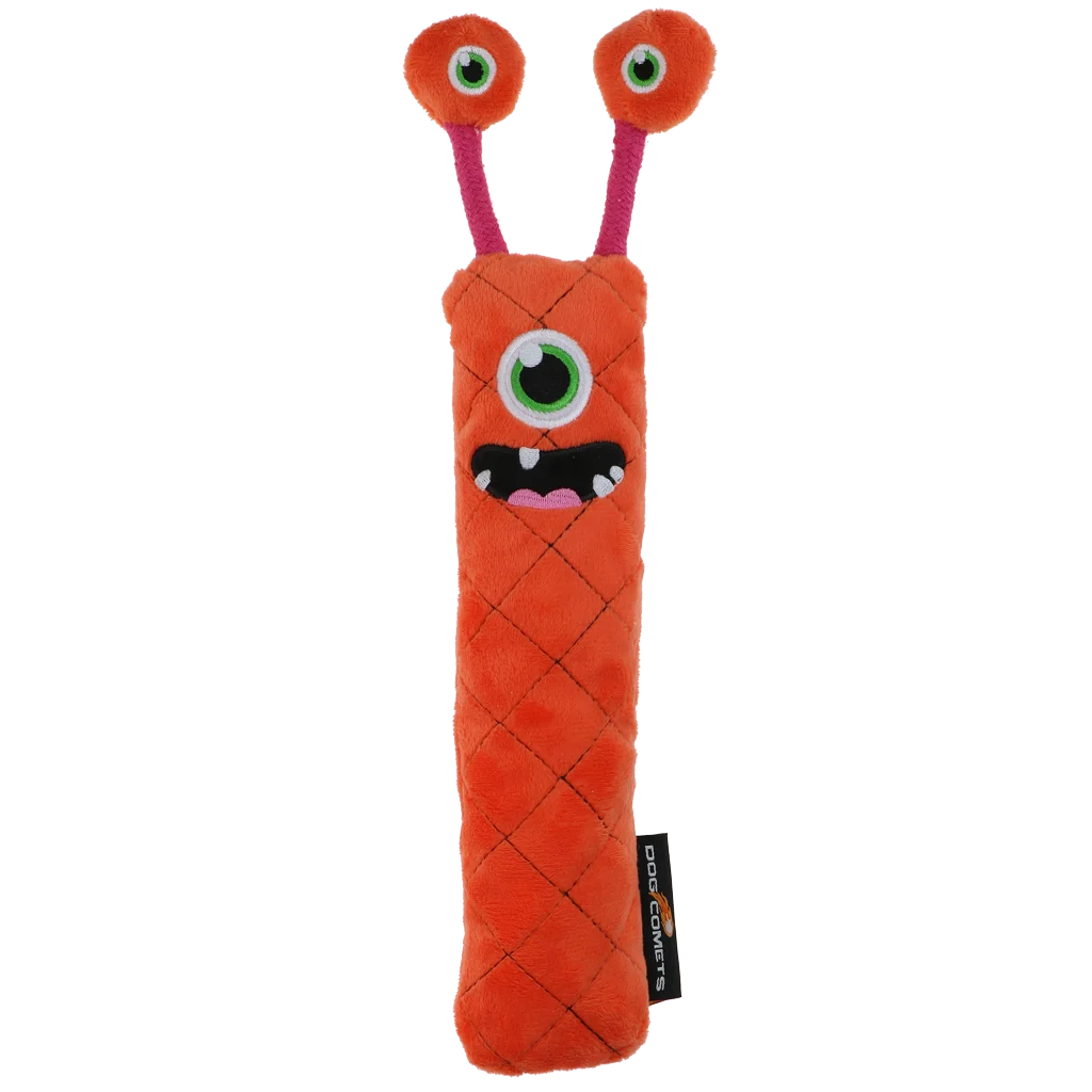 Gioco da riporto per cani in peluche con squeaker, arancione M, 22,5 cm – Dog Comets Invaders - immagine 2