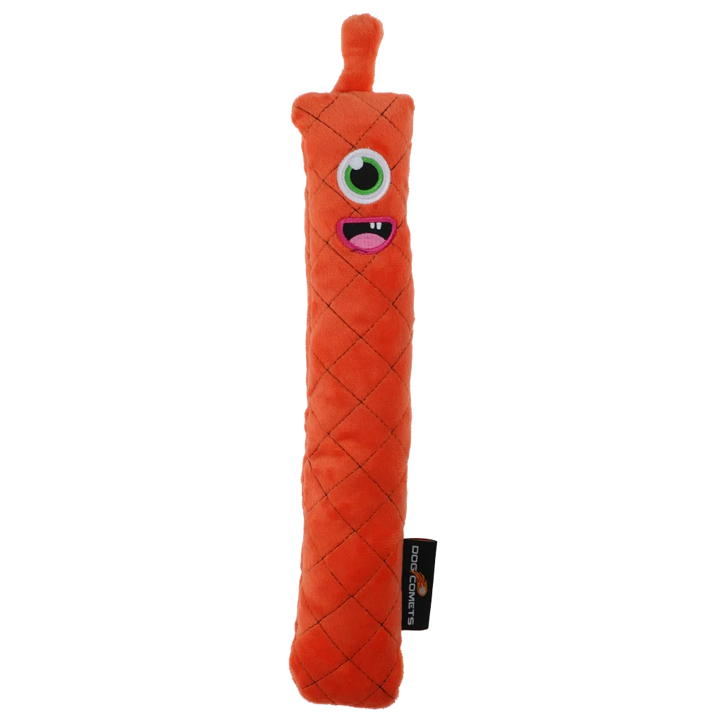 Bastoncino da lancio in peluche per cani con squeaker, arancione L, 32 cm – Dog Comets Invaders - immagine 2