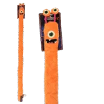 Grande peluche per cani con 3 fischietti, arancione, 150 cm – Dog Comets Invaders XXL