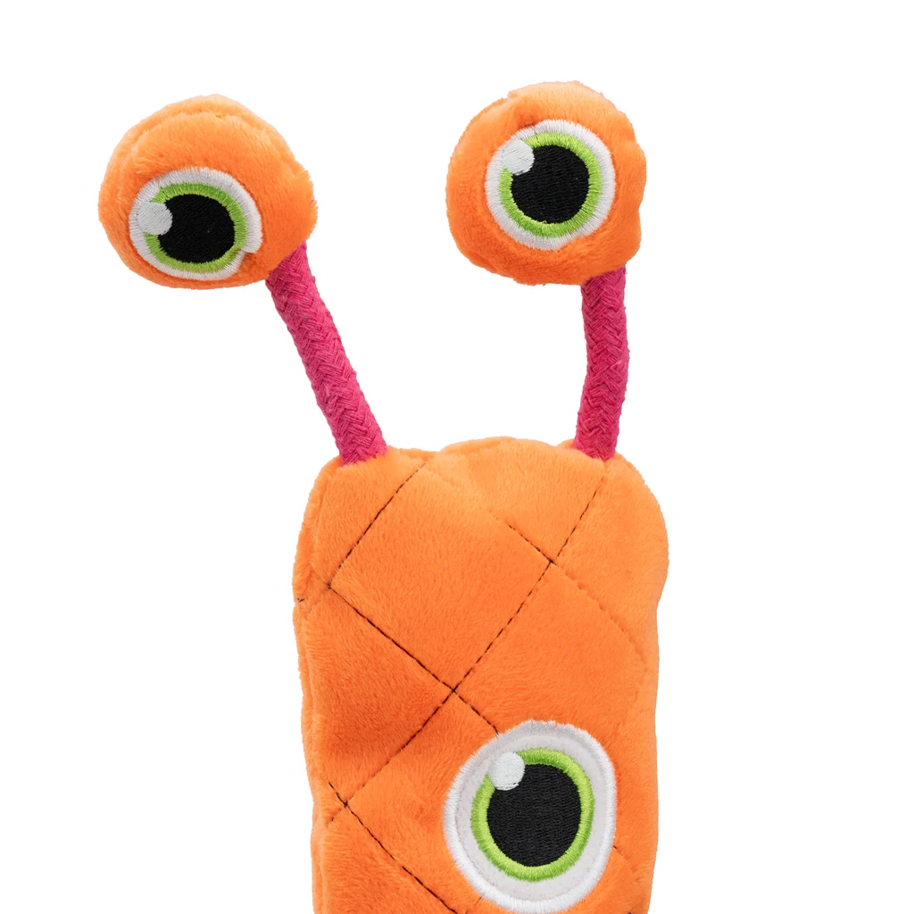 Grande peluche per cani con 3 fischietti, arancione, 150 cm – Dog Comets Invaders XXL - immagine 6
