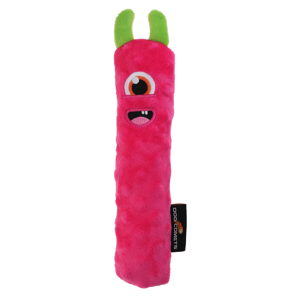 Gioco da riporto per cani in peluche con squeaker, rosa M, 22,5 cm – Dog Comets Invaders - immagine 2