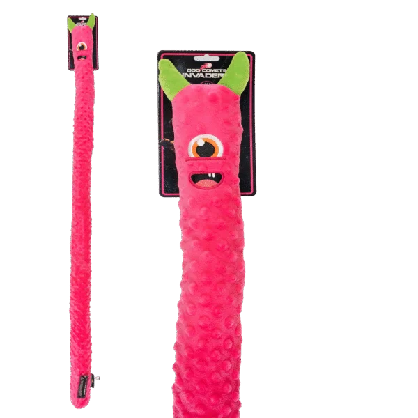 Grande peluche per cani con 3 squeaker, rosa, 150 cm – Dog Comets Invaders XXL