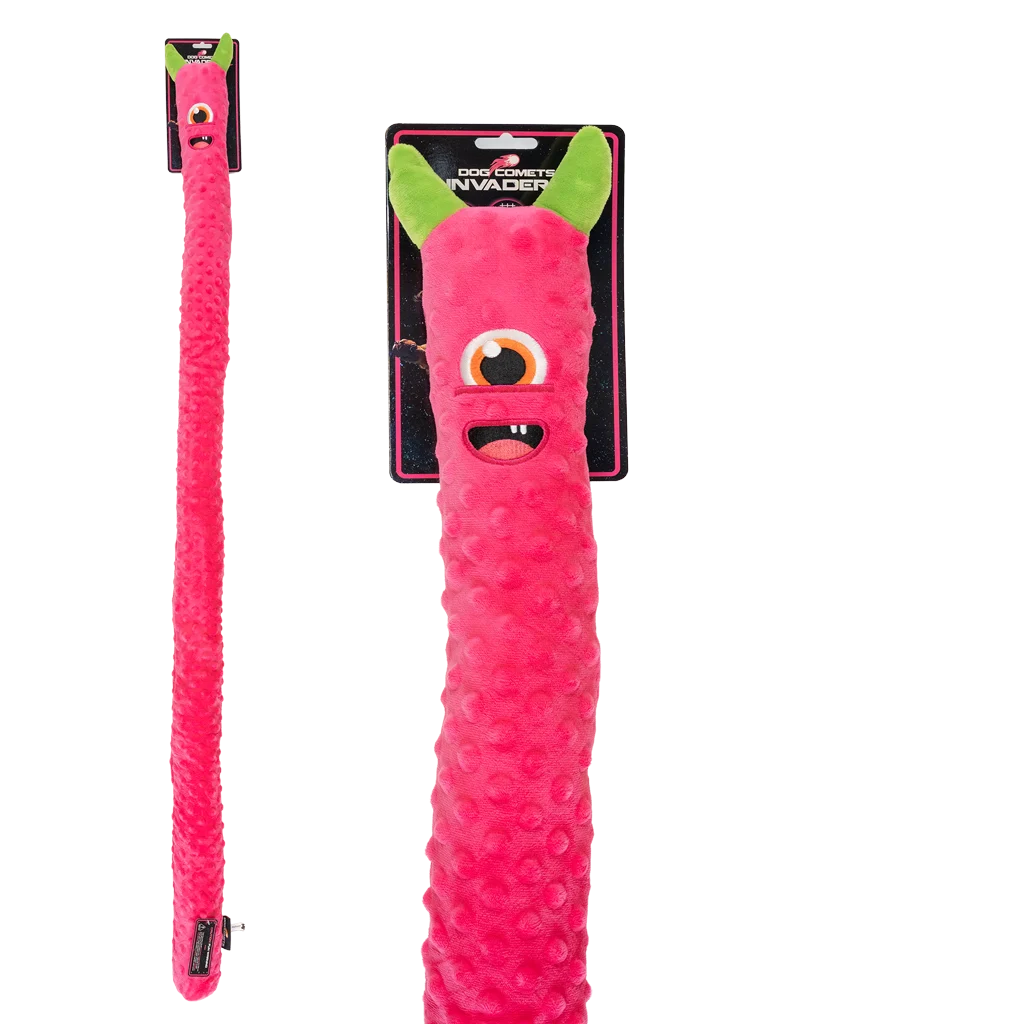 Grande peluche per cani con 3 squeaker, rosa, 150 cm – Dog Comets Invaders XXL - immagine 1