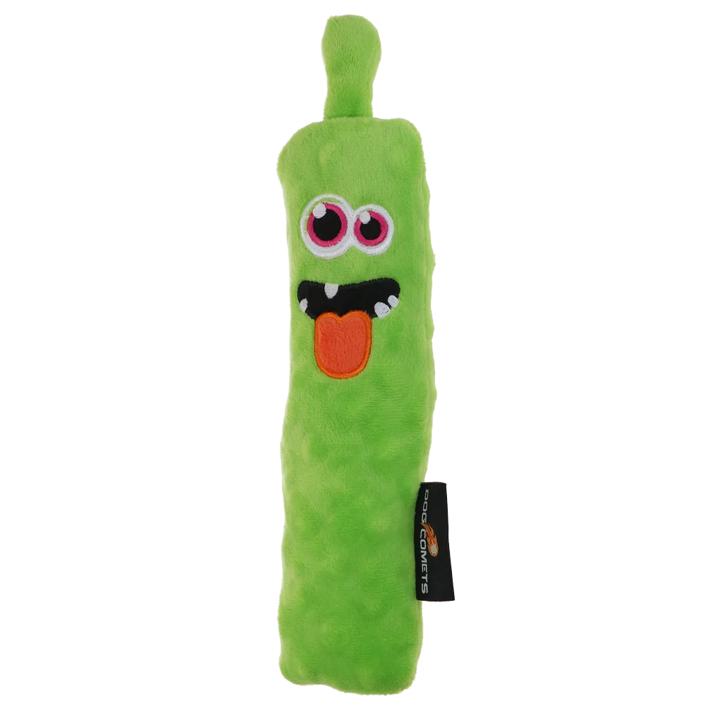 Bastone da riporto in peluche per cani con squeaker, verde M, 22,5 cm – Dog Comets Invaders - immagine 2