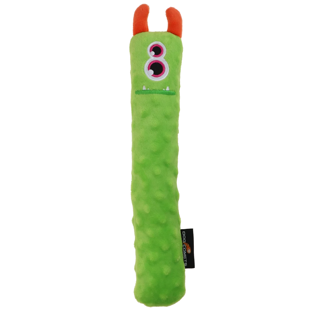 Bastone da riporto in peluche per cani con squeaker, verde L, 32 cm – Dog Comets Invaders - immagine 2