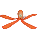 Gioco per cani con squeaker e tentacoli fruscianti, M 28 cm, arancione – Dog Comets Alien Octo - immagine 2