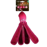 Gioco per cani con squeaker e tentacoli fruscianti, 28 cm, rosa – Dog Comets Alien Octo