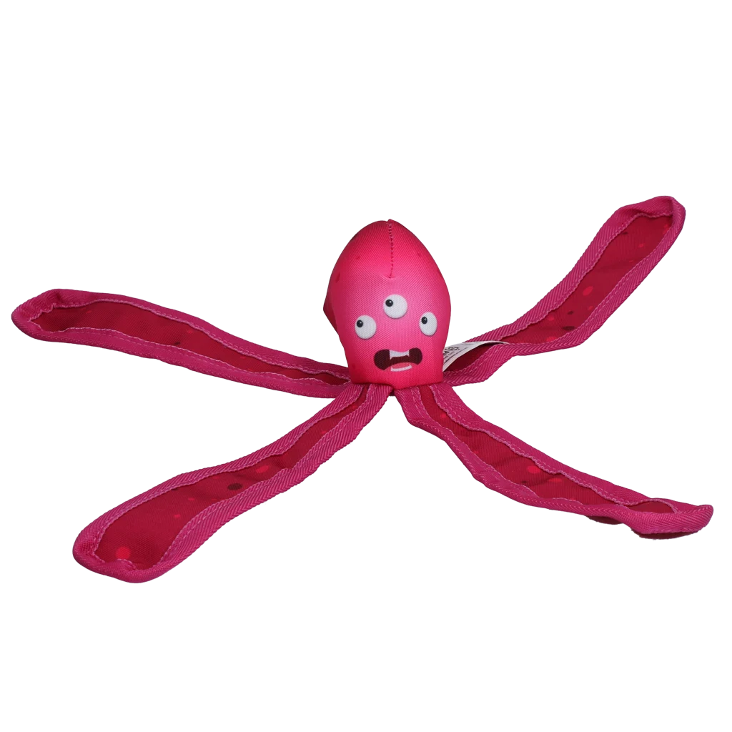 Gioco per cani con squeaker e tentacoli fruscianti, 28 cm, rosa – Dog Comets Alien Octo - immagine 2