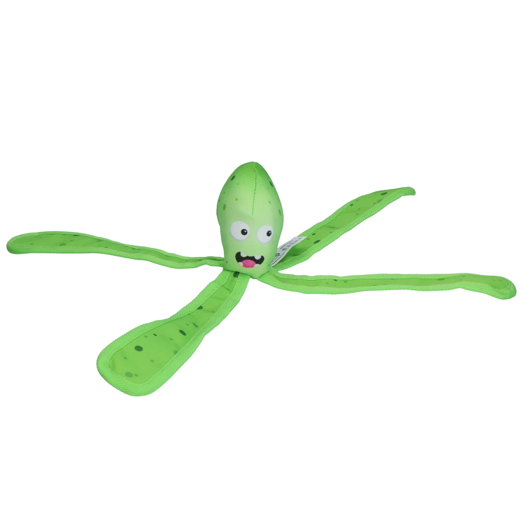 Gioco per cani con squittio e tentacoli fruscianti, M 28 cm, verde – Dog Comets Alien Octo - immagine 2