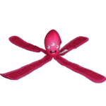 Gioco per cani con squittio e tentacoli fruscianti, L 37 cm, rosa – Dog Comets Alien Octo - immagine 2
