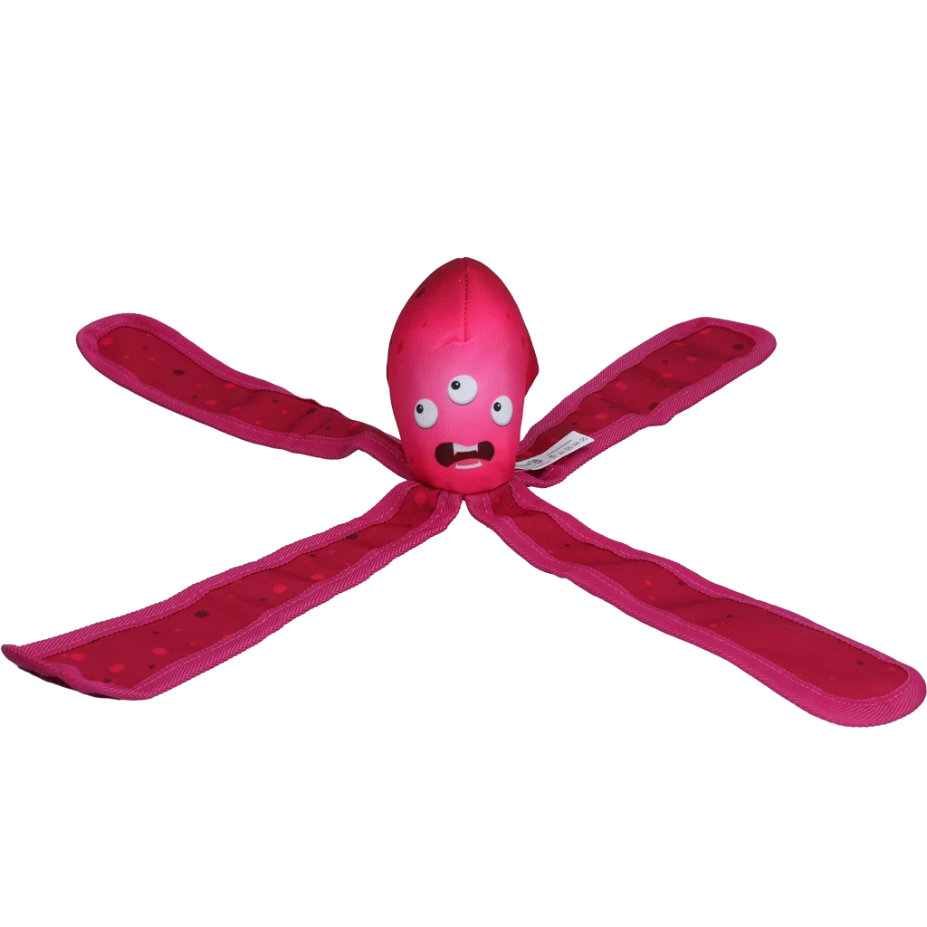 Gioco per cani con squittio e tentacoli fruscianti, L 37 cm, rosa – Dog Comets Alien Octo - immagine 2