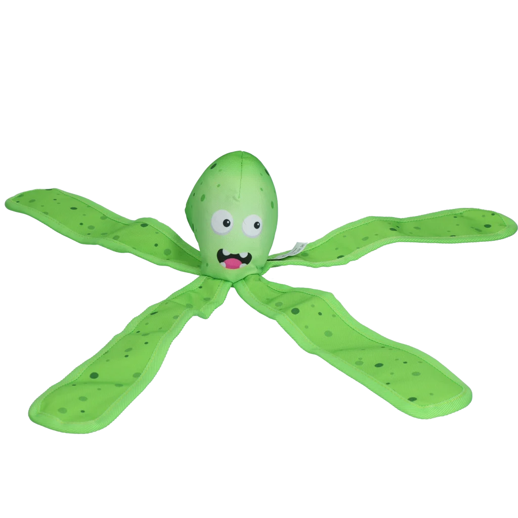 Gioco per cani con squeaker e tentacoli fruscianti, L 37 cm, verde – Dog Comets Alien Octo - immagine 2