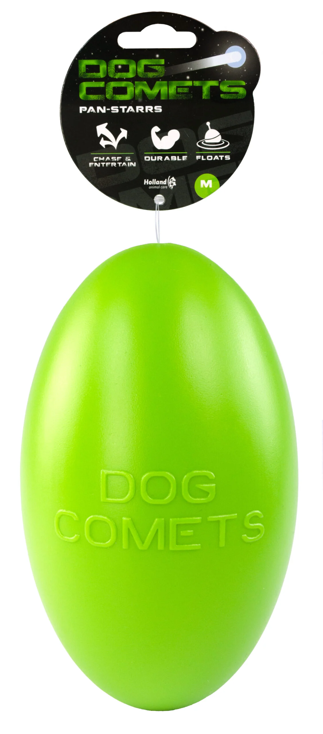 Giocattolo da riporto per cani, galleggiante, 20 cm, verde – Dog Comets Pan-Stars - immagine 1