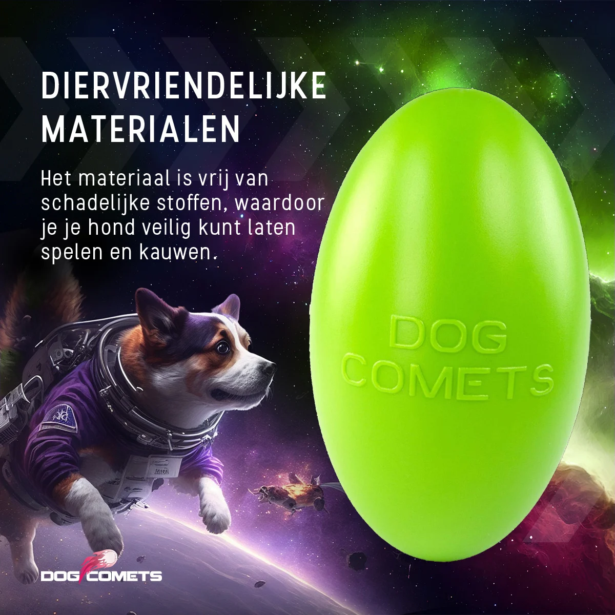 Giocattolo da riporto per cani, galleggiante, 20 cm, verde – Dog Comets Pan-Stars - immagine 4