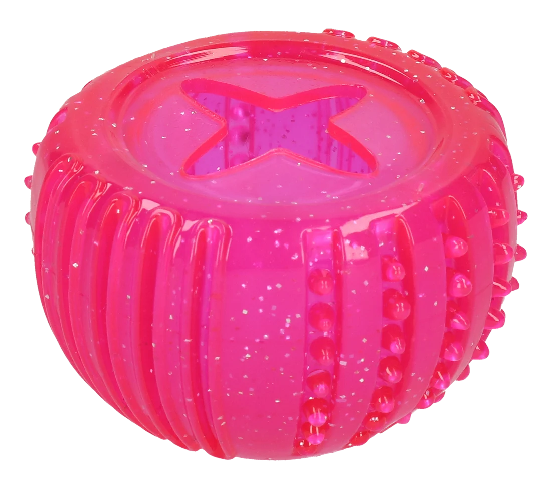 Gioco premiante in gomma TPR, rosa, ø 7 cm – Dog Comets Ceres - Treat Locker - immagine 2