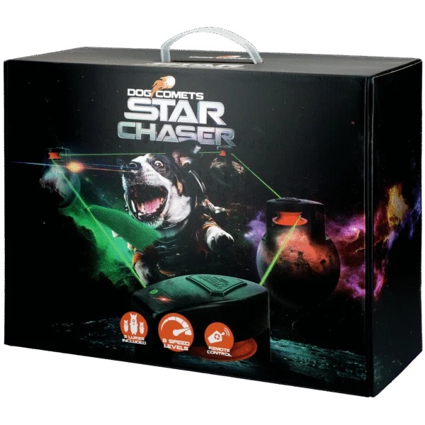 Gioco per cani da inseguimento con telecomando e 3 esche – Dog Comets Star Chaser