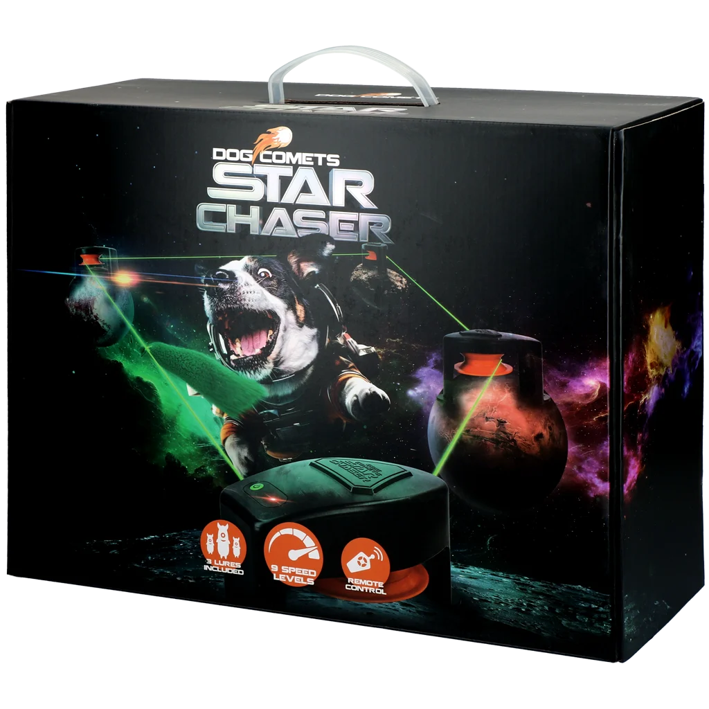 Gioco per cani da inseguimento con telecomando e 3 esche – Dog Comets Star Chaser - immagine 1