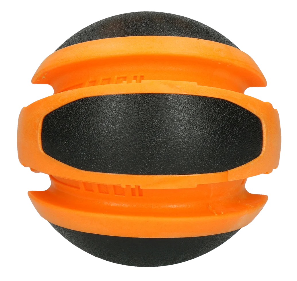 Pallina rimbalzante per cani arancione, 14 cm – Dog Comets Planets - immagine 3
