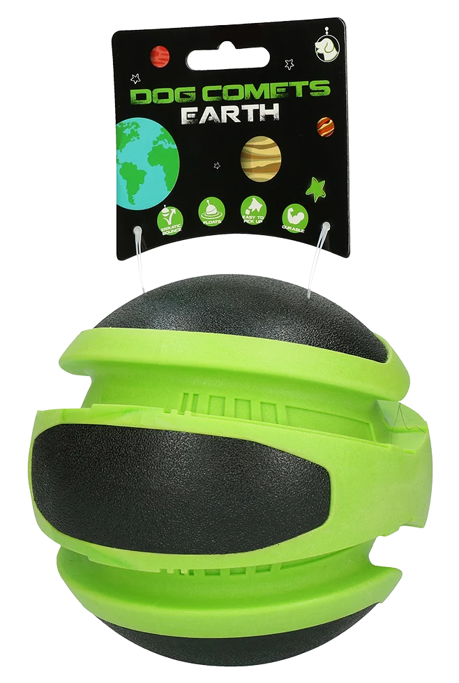 Pallina rimbalzante per cani, verde, Ø 14 cm – Dog Comets Planets - immagine 1