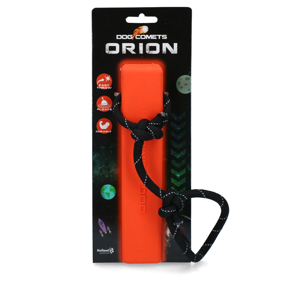 Riportello galleggiante con corda, 20 x 4 x 4 cm, arancione – Dog Comets Orion - immagine 1