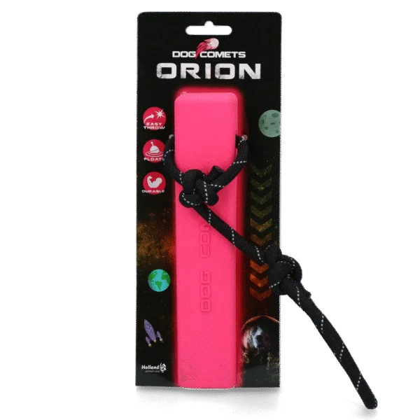 Riportello con corda, galleggiante, 20 x 4 x 4 cm, rosa – Dog Comets Orion
