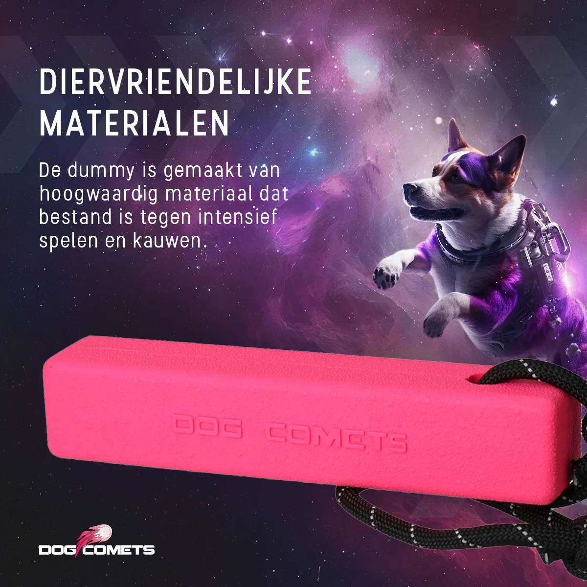 Riportello con corda, galleggiante, 20 x 4 x 4 cm, rosa – Dog Comets Orion - immagine 5
